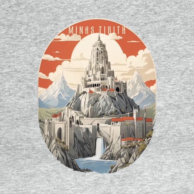 Retro Design Minas Tirith by huefinder